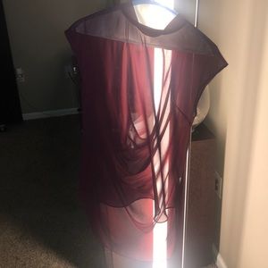 Burgundy Top shop blouse